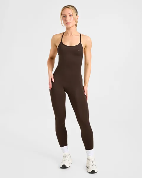 Sculpt Backless Legging All In One Deep Cocoa