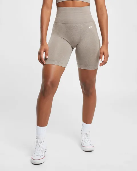 Empower Seamless Cycling Shorts – Taupe Marl