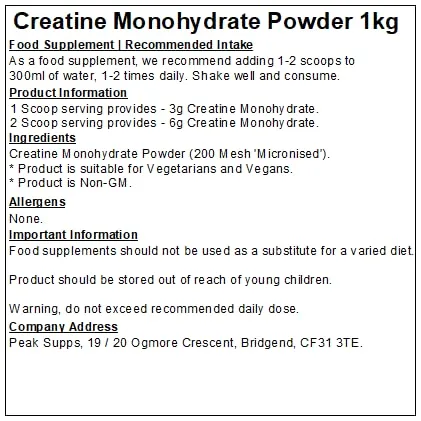 Creatine Monohydrate Powder