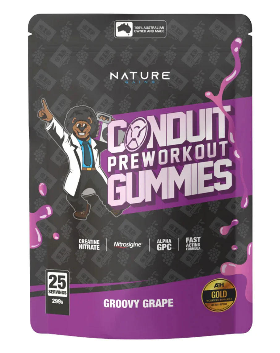 Conduit Pre-Workout Gummies Groovy Grape 30 Serves