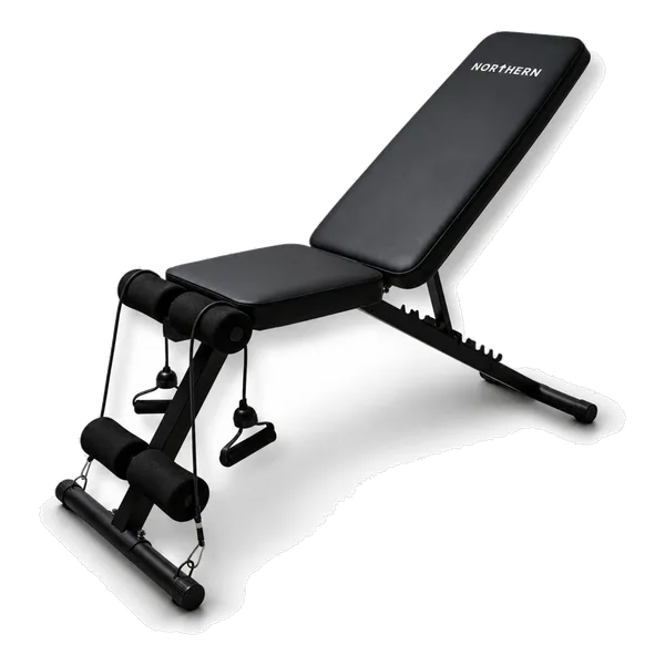 Northern Folding Adjustable Incline/Decline Bench with Bands