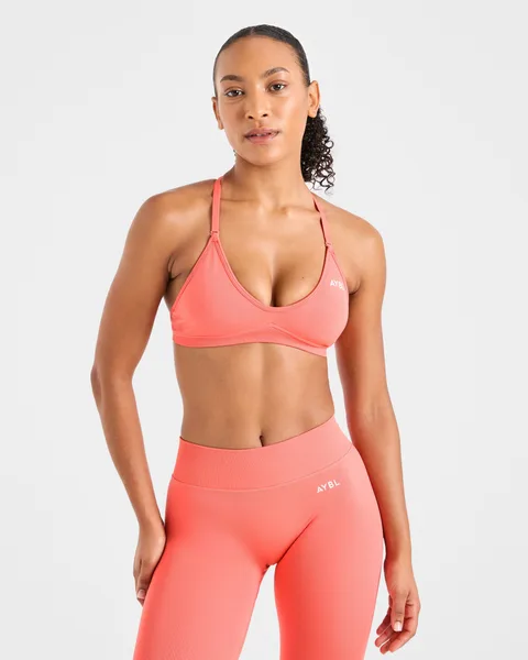 Adapt Seamless Strappy Sports Bra – Summer Peach