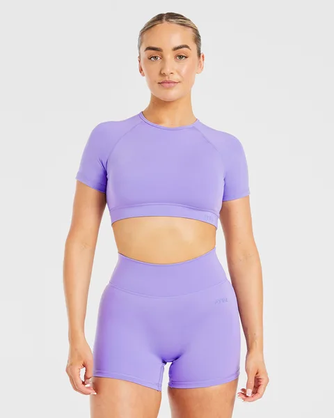 Staple Crop Top – Vibrant Violet