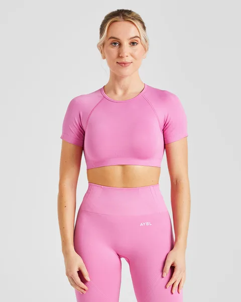 Balance V3 Seamless Crop Top – Bubblegum