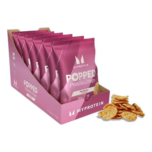 Gepofte eiwitchips Paprika