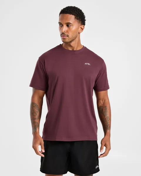 Essential T Shirt Dark Plum