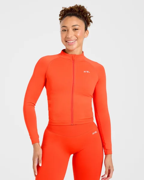 Enhance Seamless Jacket Summer Oranje