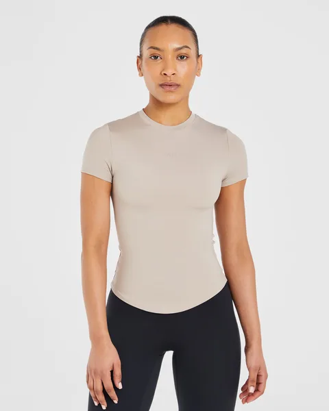 Sculpt T Shirt Latte