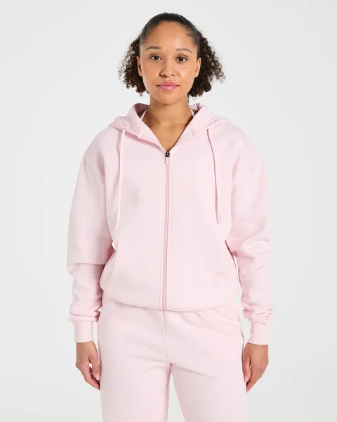 Lifestyle Oversized Zip Up Hoodie – Pastel