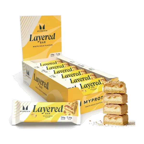 Layered Bar White Gold