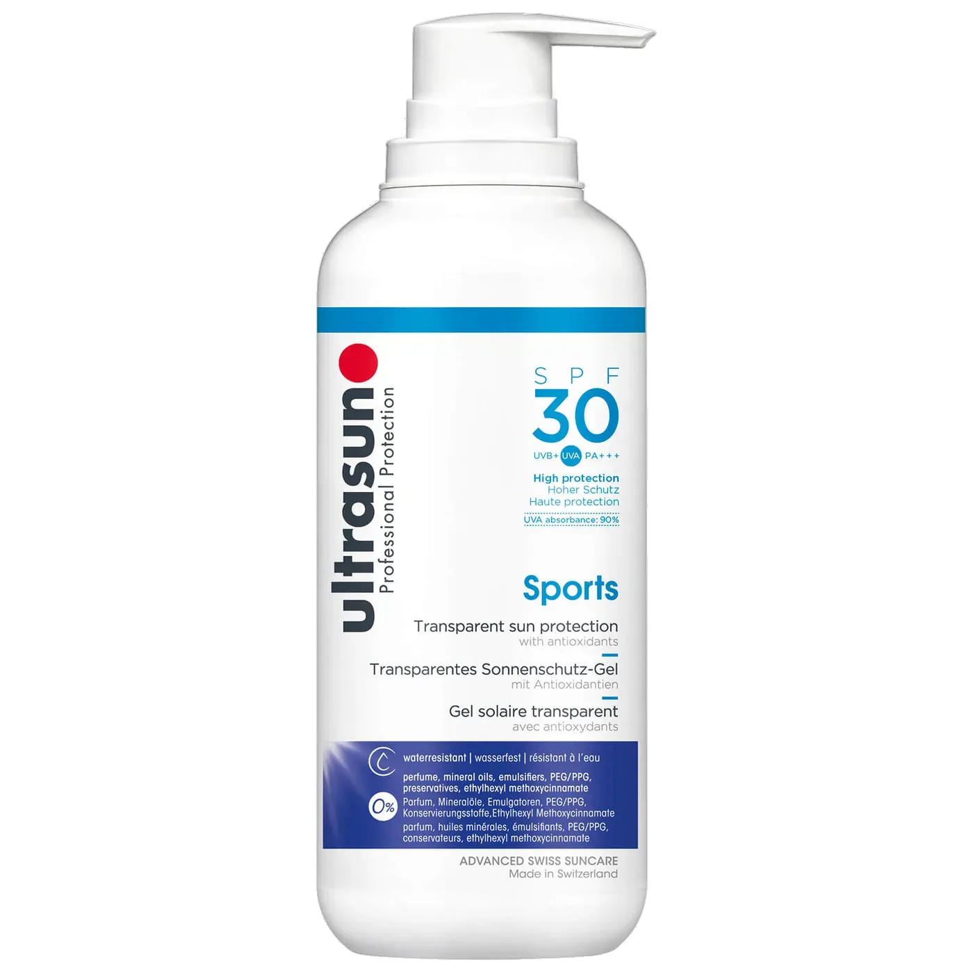 Transparent Sun Protection Sports Gel SPF30