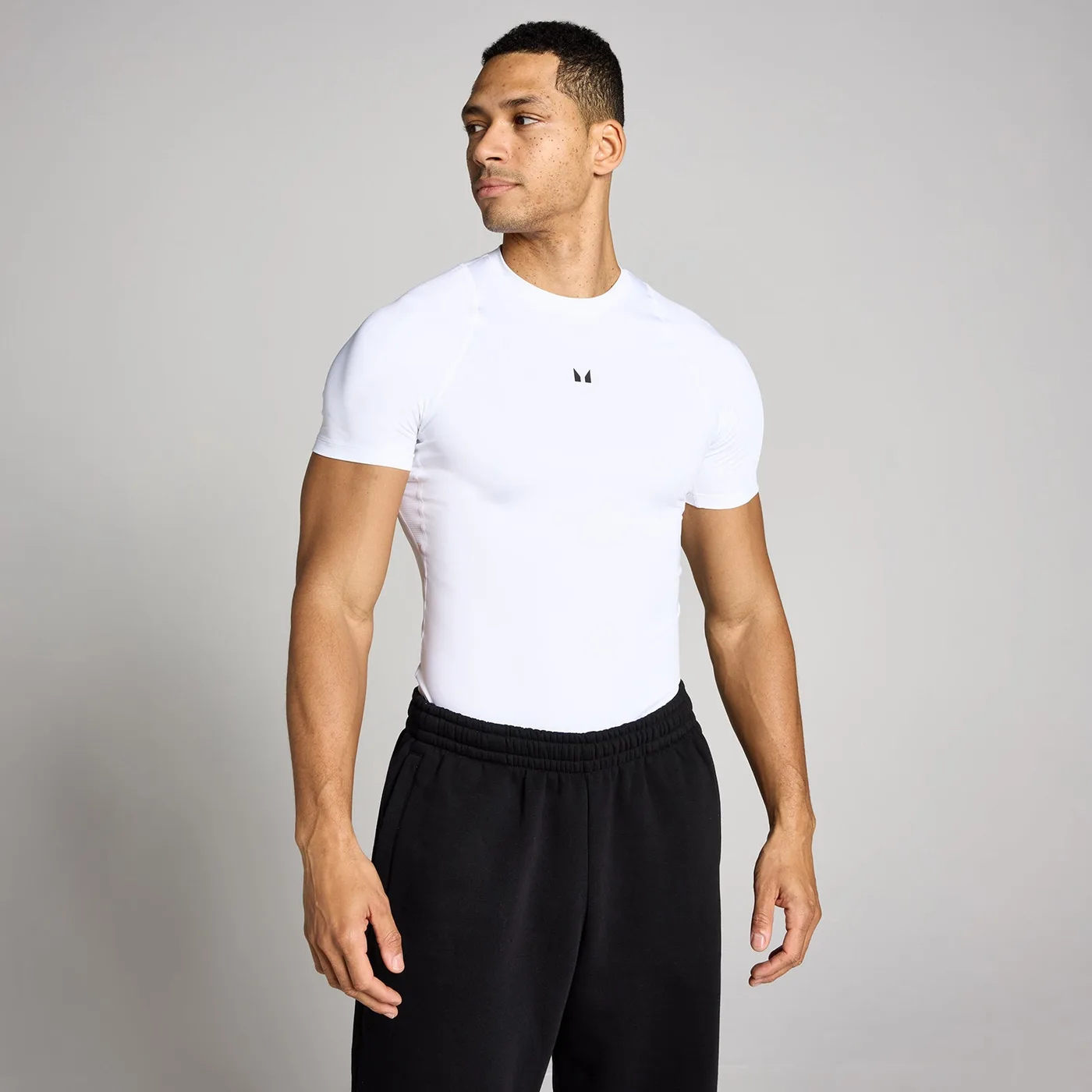 MP Herren Training Kurzarm Baselayer Weiß XXS