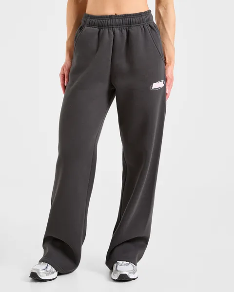 Sports Essentials Oversized Straight Leg Joggers Charcoal/Roze