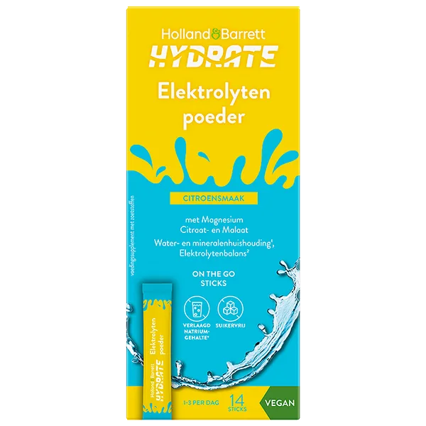 Hydrate Elektrolytenpoeder Citroensmaak 14 sticks