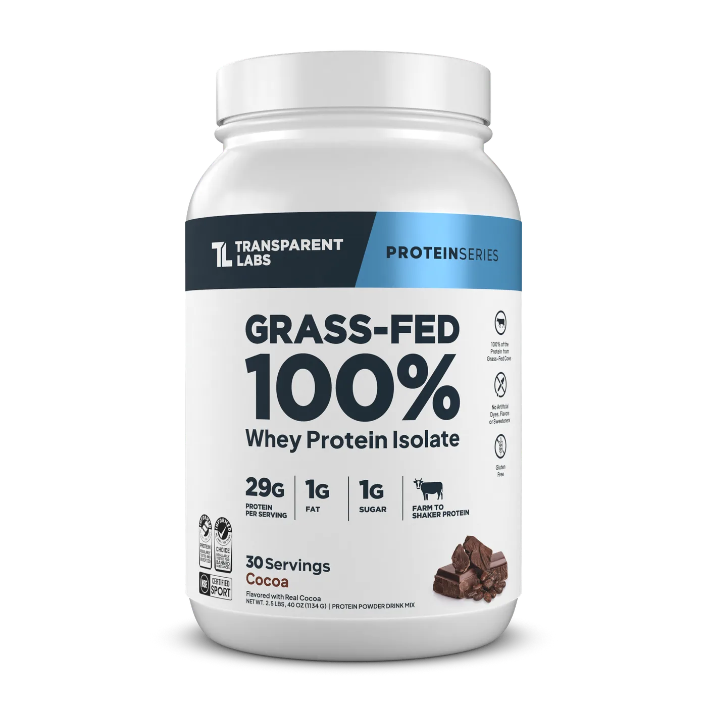 Grass-Fed Whey Protein Isolate Cocoa