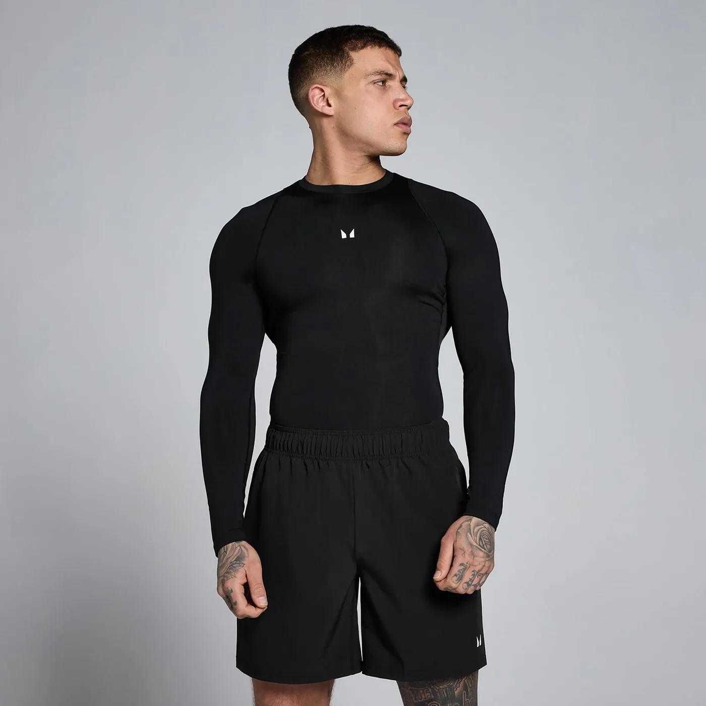 MP Herren Training Langarm Baselayer Schwarz L