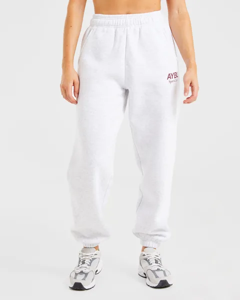 AYBL Sports Club Oversized Joggers Marl/Burgundy
