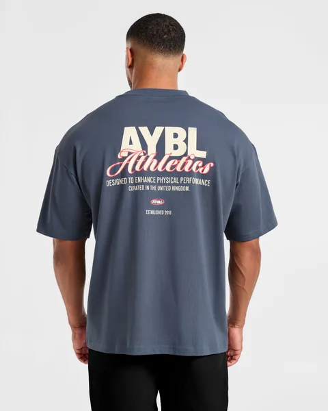 Athletics Script Oversized T Shirt Vintage