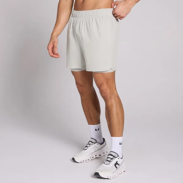 MP Heren 5 2-in-1 Trainingsshort Chroom L