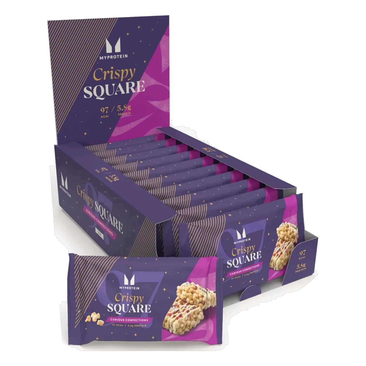 Crispy Square Protein Bar – Curious Confections – 10 Bars
