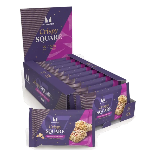 Crispy Square Protein Bar – Curious Confections – 10 Bars