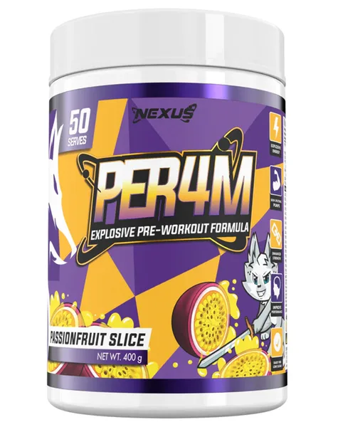 Per4m Pre-Workout Passionfruit Slice 50 Serves
