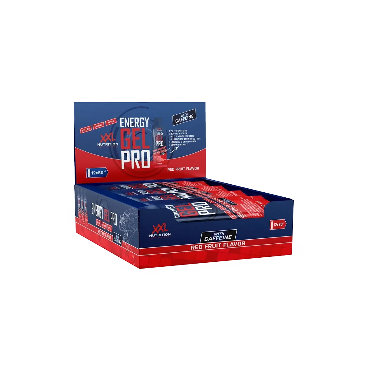Energy Gel Pro Fruit (with caffeine) 12 Pack
