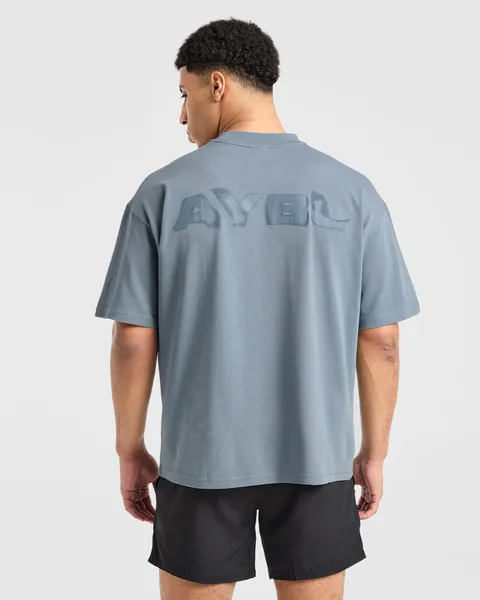 Blur Oversized T Shirt Steel