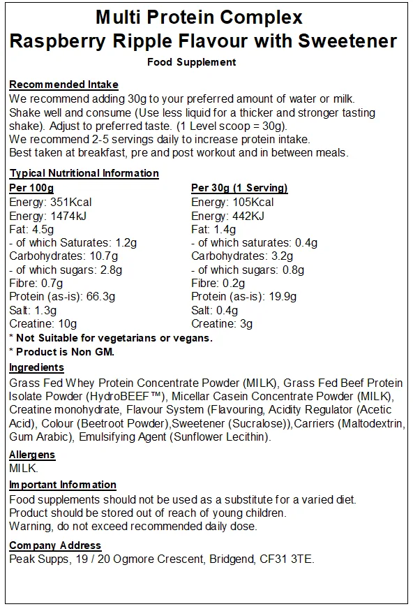 Multi Protein Complex Powder
