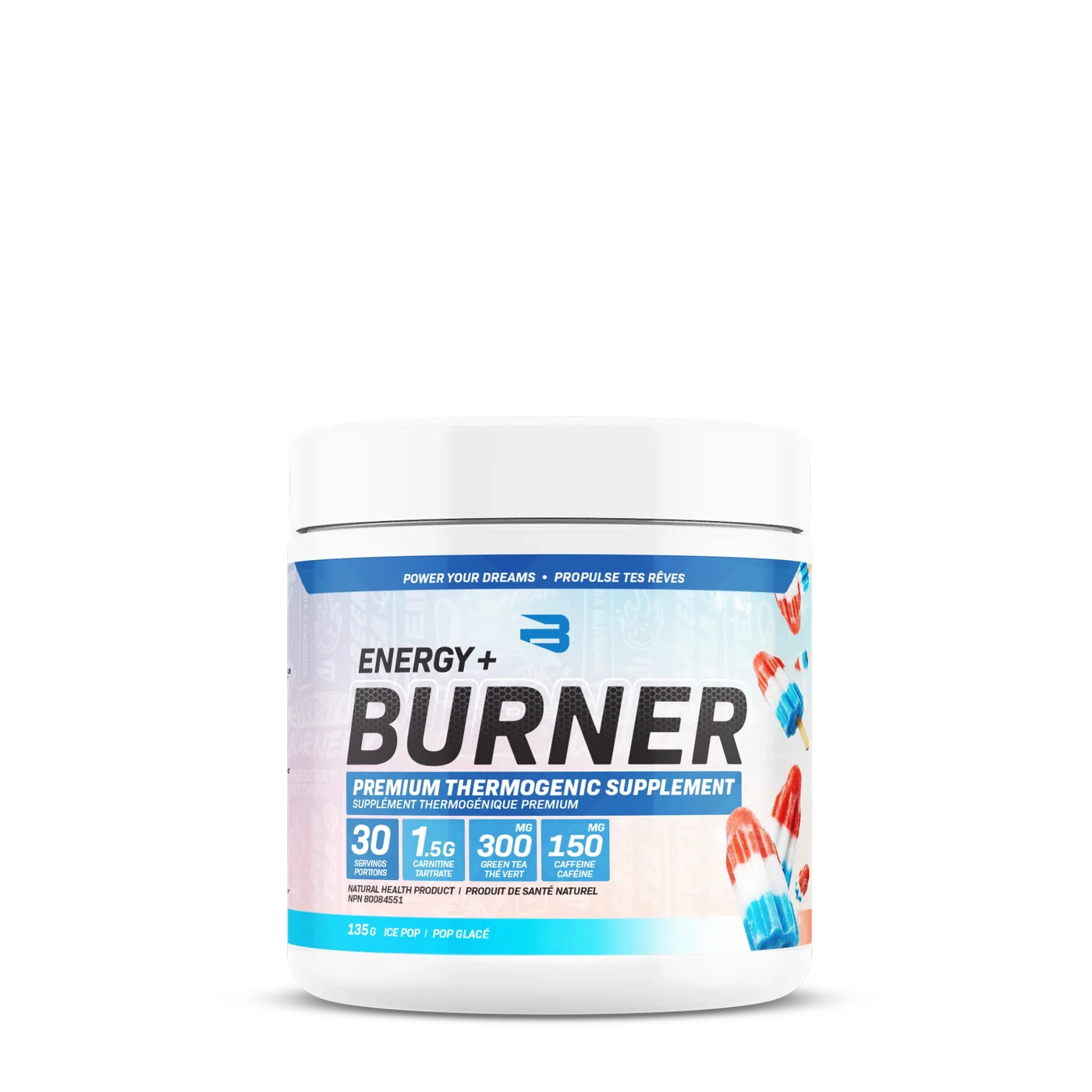 Energy + Burner Ice Pop