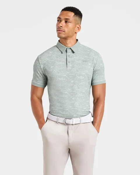 Precision Texture Polo – Deep Washed Sage