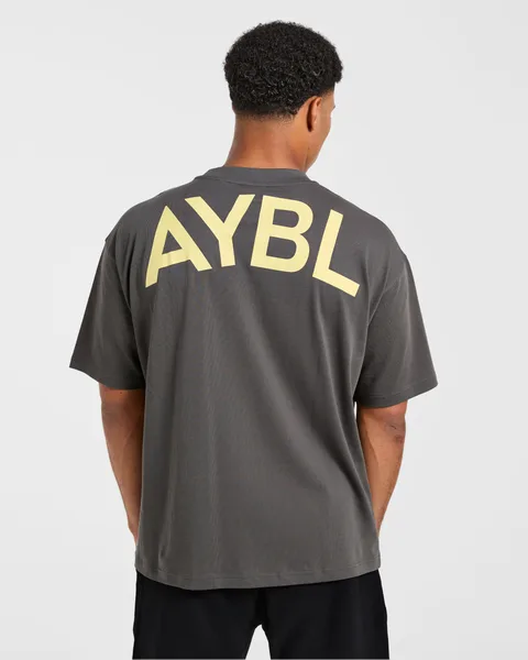 Essential Oversized T Shirt Charcoal/Butter