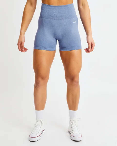 Empower Seamless Shorts – Blue Marl