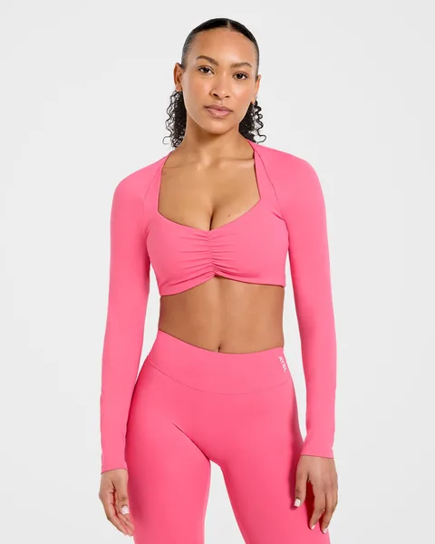 Physique Long Sleeve Crop Top Roseberry