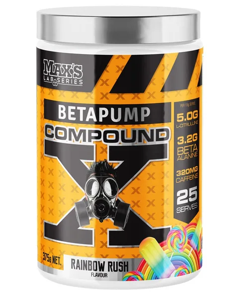 Max’s Betapump Compound X Pre-Workout Rainbow Rush