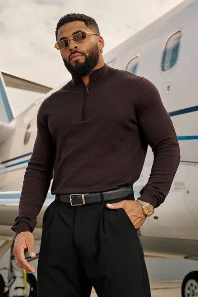8048 Monaco Wool Quarter-Zip Sweaters
