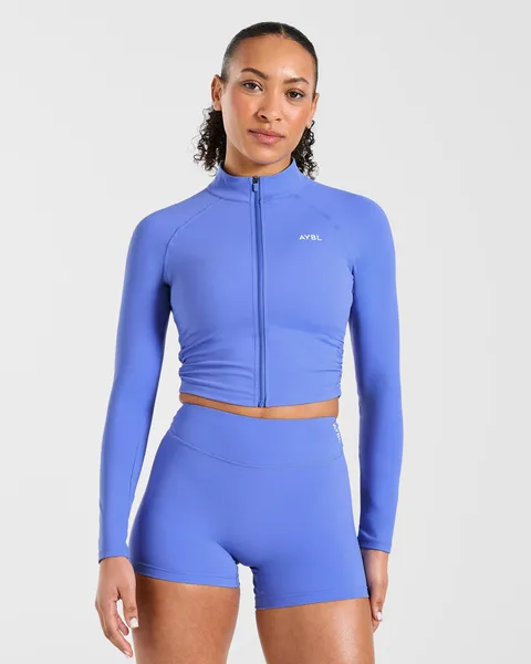 Physique Zip Up Jacket – Cornflower Purple