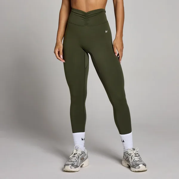 MP Dames Tempo Dipped Waist Legging Bosgroen L