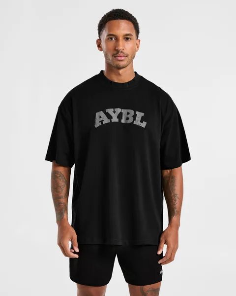 Elite Oversized T Shirt- Zwart/Charcoal