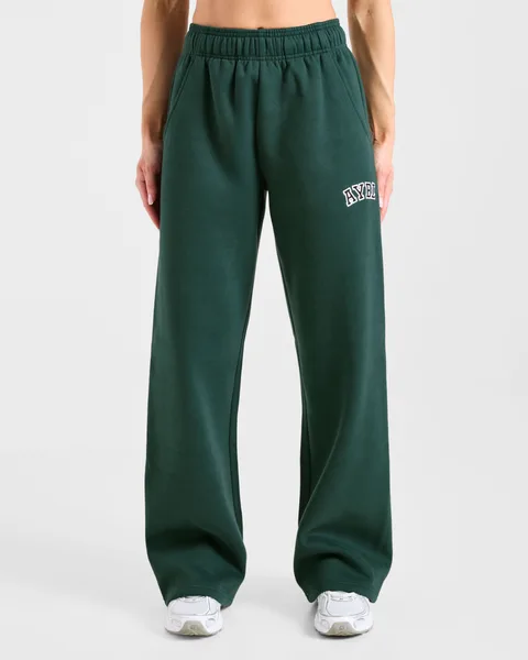 Varsity 2.0 Oversized Straight Leg Joggers – Deep Forest