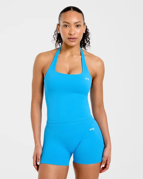 Enhance Seamless Halterneck Top Summer Cobalt