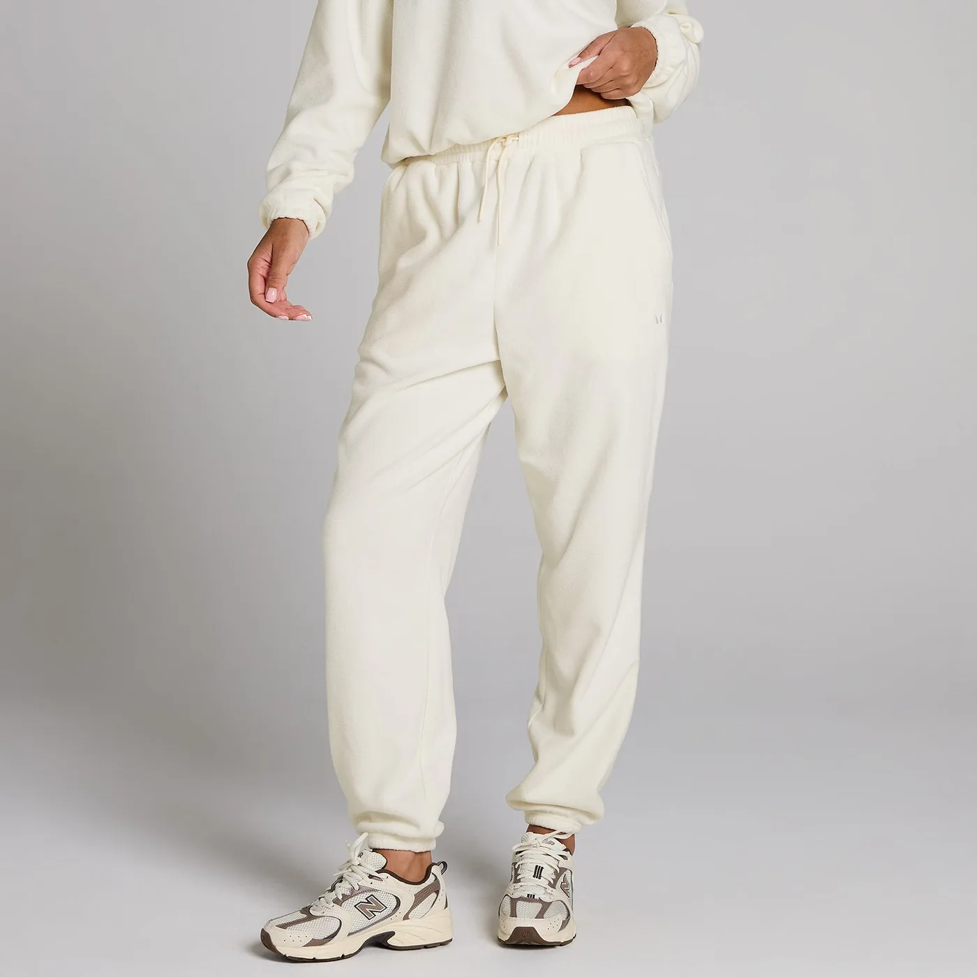 MP Damen Fleece-Jogginghose Perlmutt XL