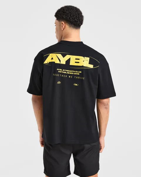 Orbit Oversized T Shirt – Black/Yellow