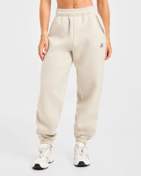 Retro Athletics Oversized Joggers Sand
