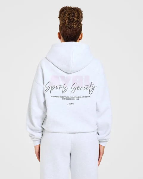Sports Society Oversized Hoodie – Heather