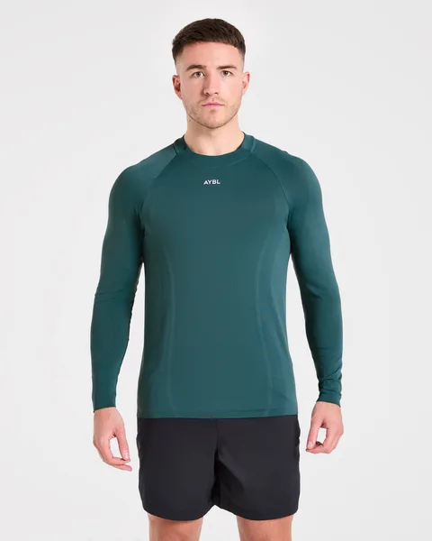 Attain Seamless Long Sleeve T Shirt – Pine Forest