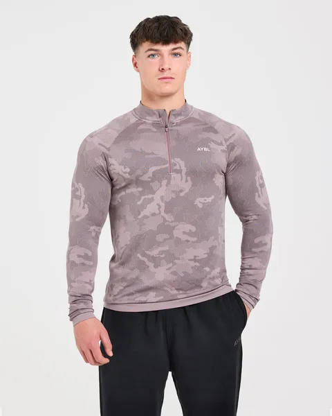 Camo Seamless 1/4 Zip Pullover