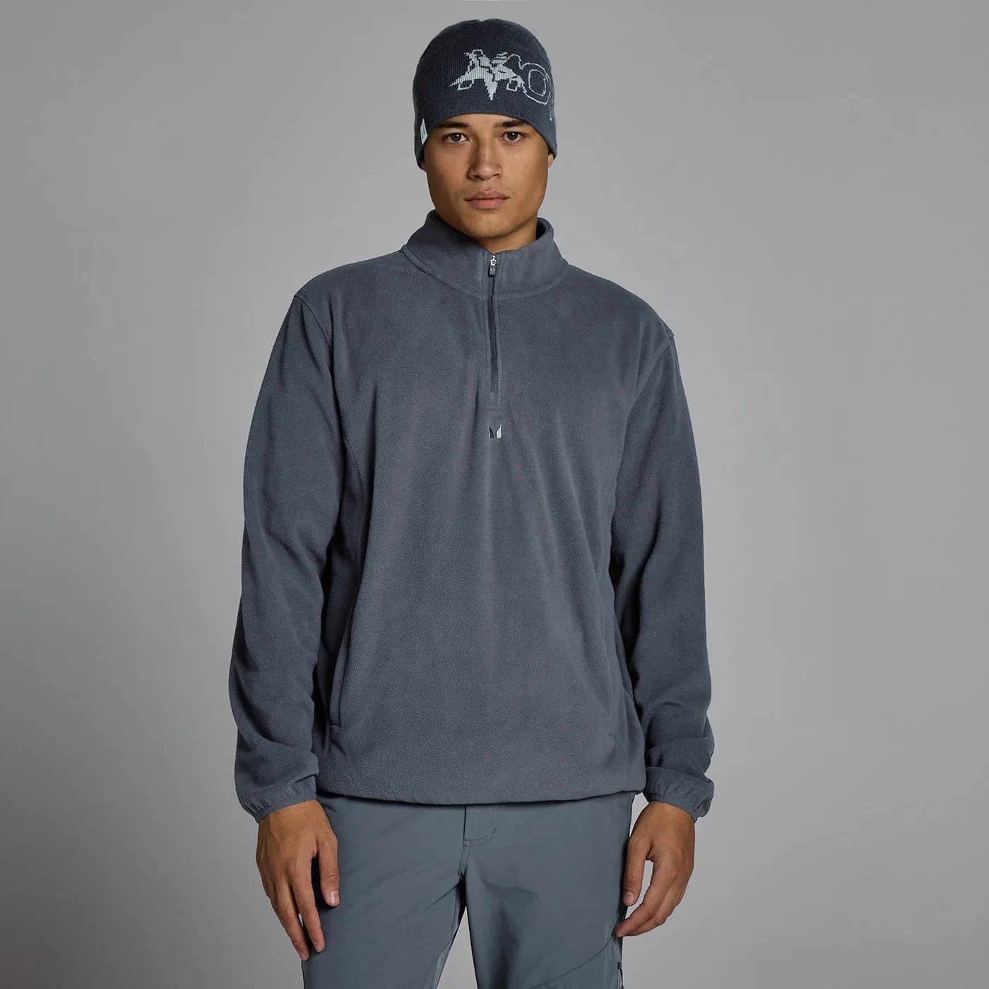 MP Herren Fleece 1/4-Reißverschluss Granit M