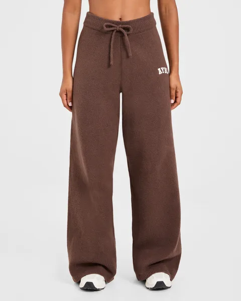 Varsity Oversized Knitted Joggers –