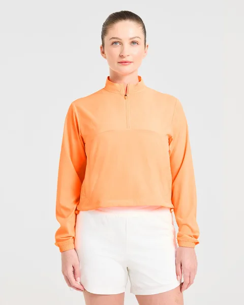 Run 1/2 Zip Jacket Vibrant Apricot
